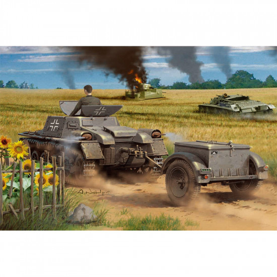 Hobby Boss 80146 Сборная модель танка Munitionsschlepper auf Panzerkampfwagen I Ausf A with Ammo Trailer (1:35)
