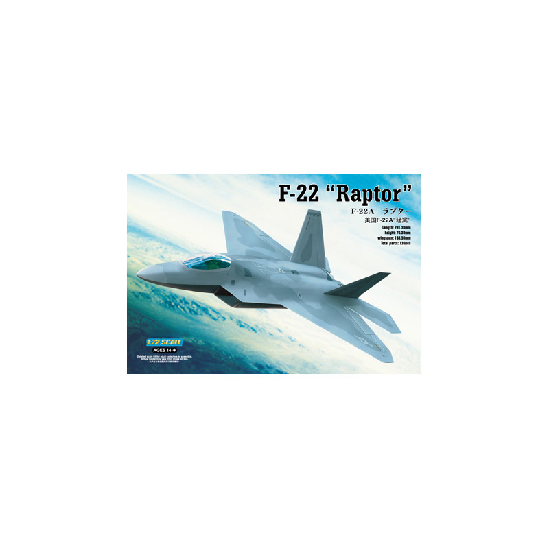 Hobby Boss 80210 Сборная модель самолета F-22 "Raptor" (1:72)