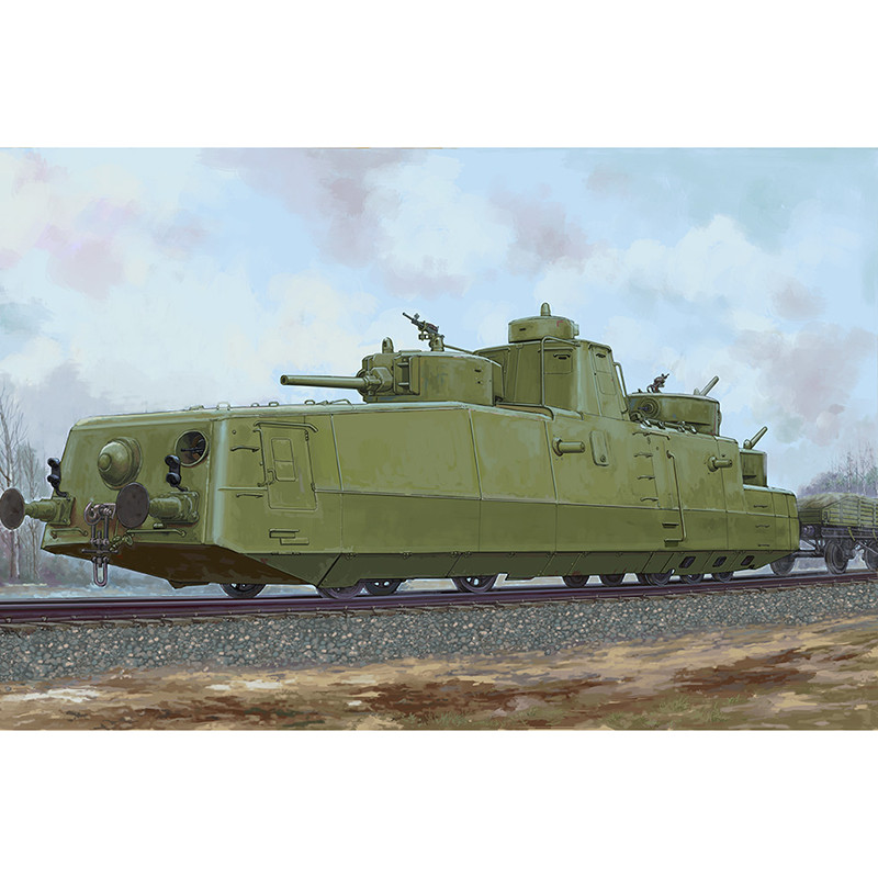 Hobby Boss 85514 Сборная модель броневагона Soviet MBV-2 Armored Train (1:35)