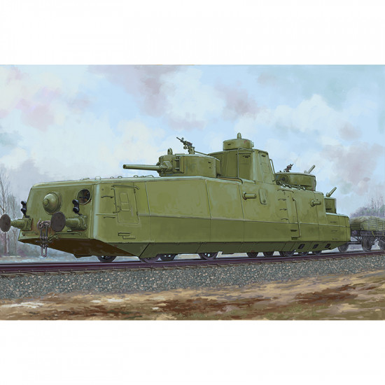 Hobby Boss 85514 Сборная модель броневагона Soviet MBV-2 Armored Train (1:35)